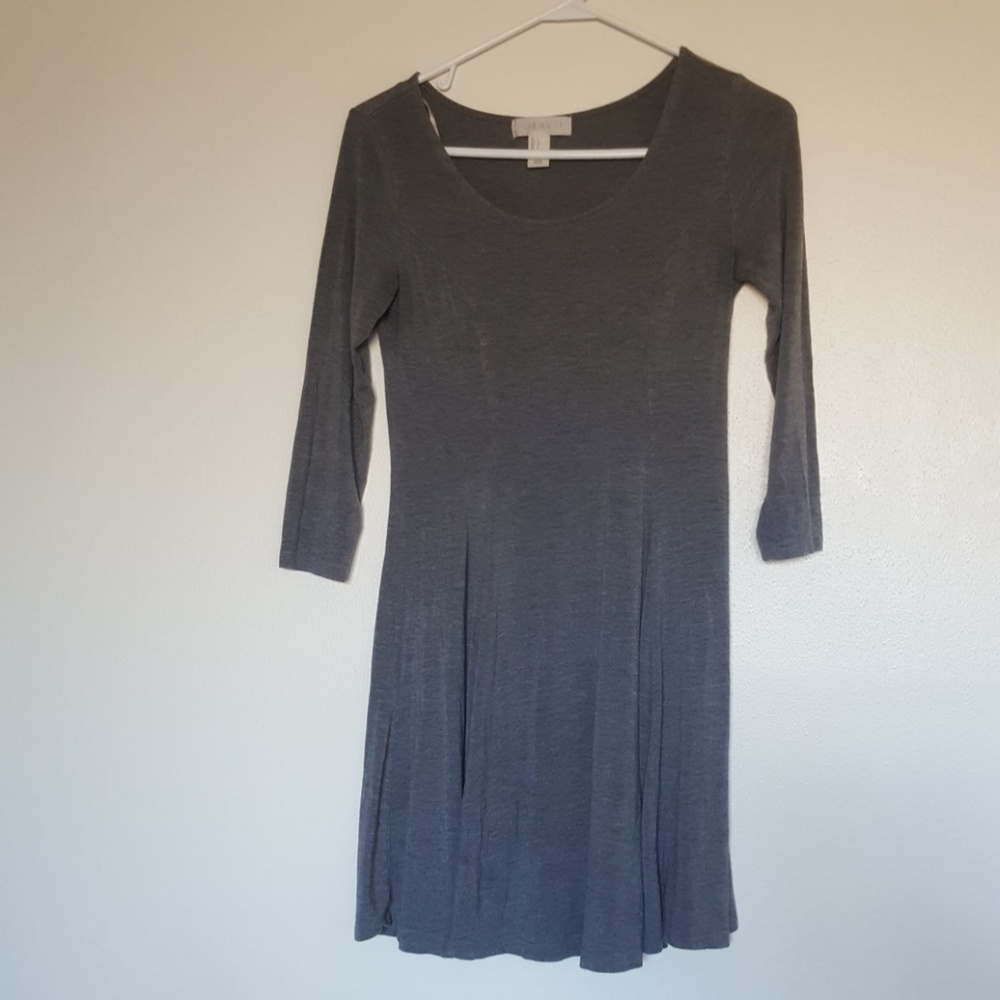 Forever 21 Grey Casual Dress - 3/4 Sleeve
